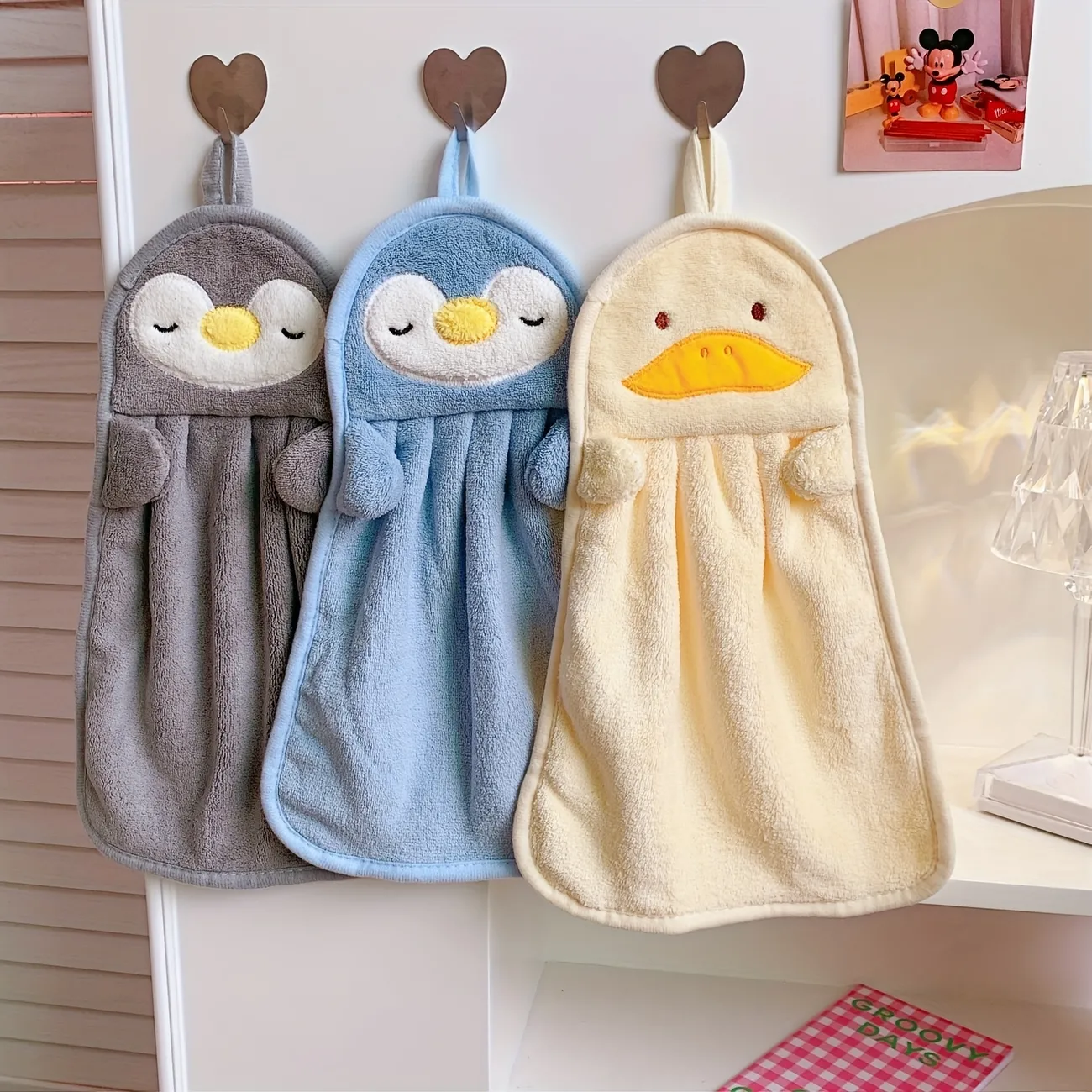 Cute hand towel penguin absorbent household hand towel kitchen hand towel  duck