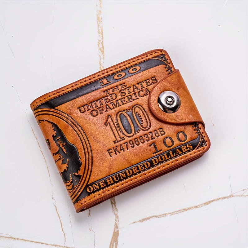 Men's Leather Short Wallet Money Clip Multi-card Card Holder