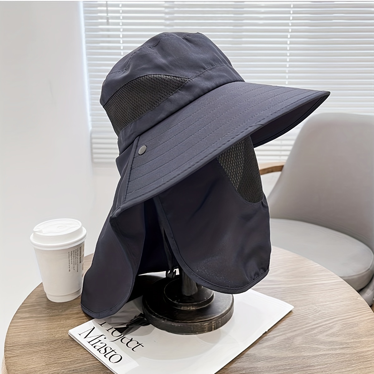 Summer Sun Protection Tea Hat Men And Women Cover Face Peaked Cap Outdoor  Riding Anti-Ultraviolet Sun Hat Breathable And Foldable 