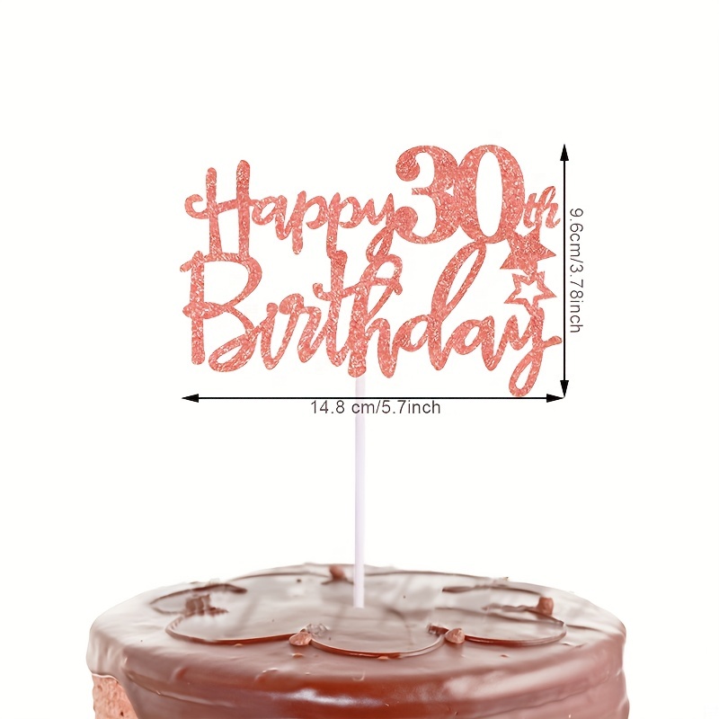 Toppers de Gâteau 30e Anniversaire, Cupcake Topper 30th Anniversaire,  Glitter Cake Topper 30 ans Anniversaire Gâteau Décoration pour Femmes Homme  30e Gâteau d'anniversaire Fête : : Cuisine et Maison
