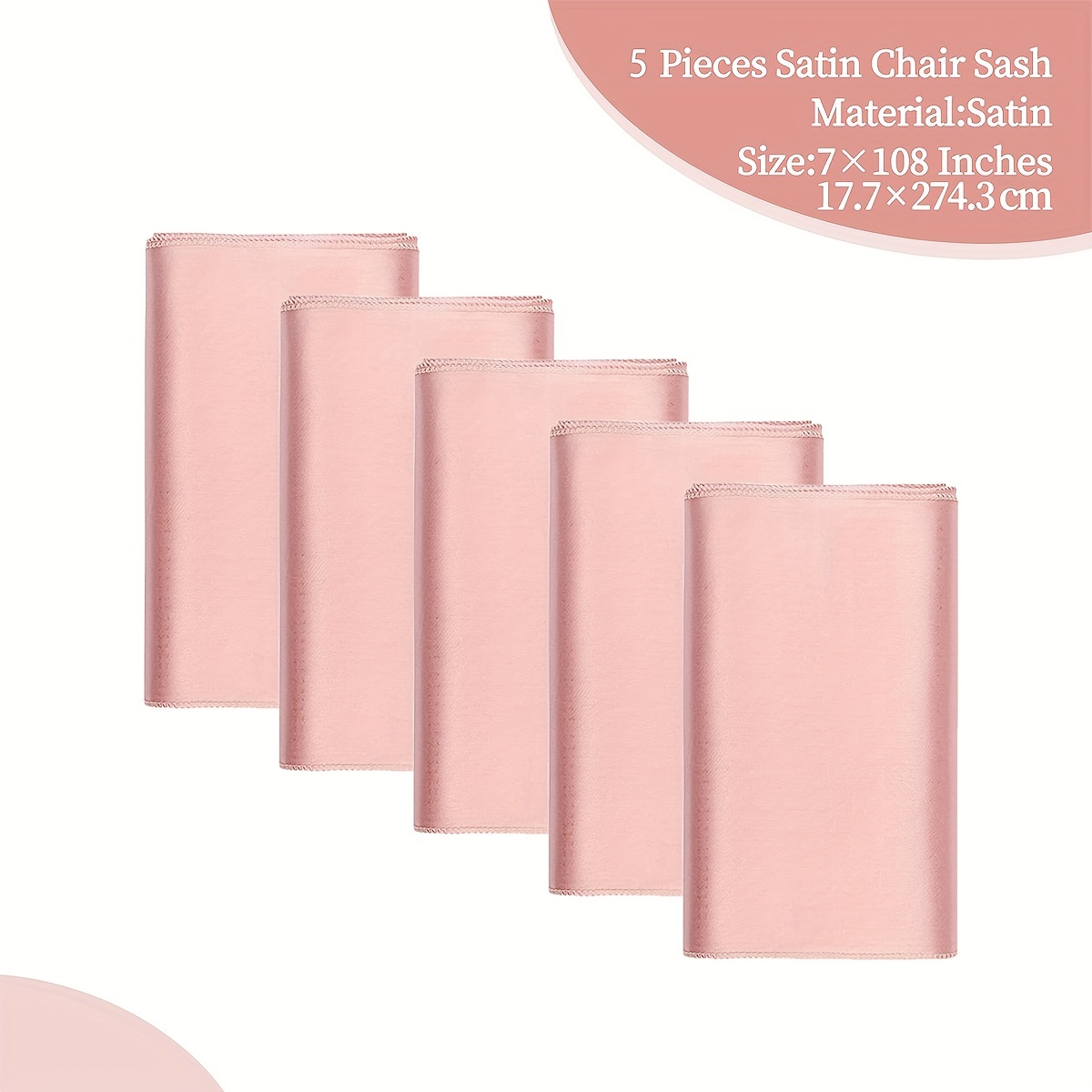 Dusky Pink Chiffon Chair Sash / Wedding Chair Sash / Pink Sash / Pink  Wedding Decoration / Chiffon Vertical Sash