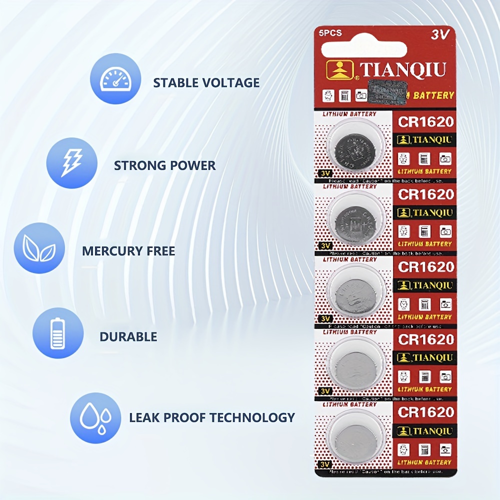 Cr1620 3v Lithium Battery Dl1620 Ecr1620 Br1620 Cr 1620 Car - Temu