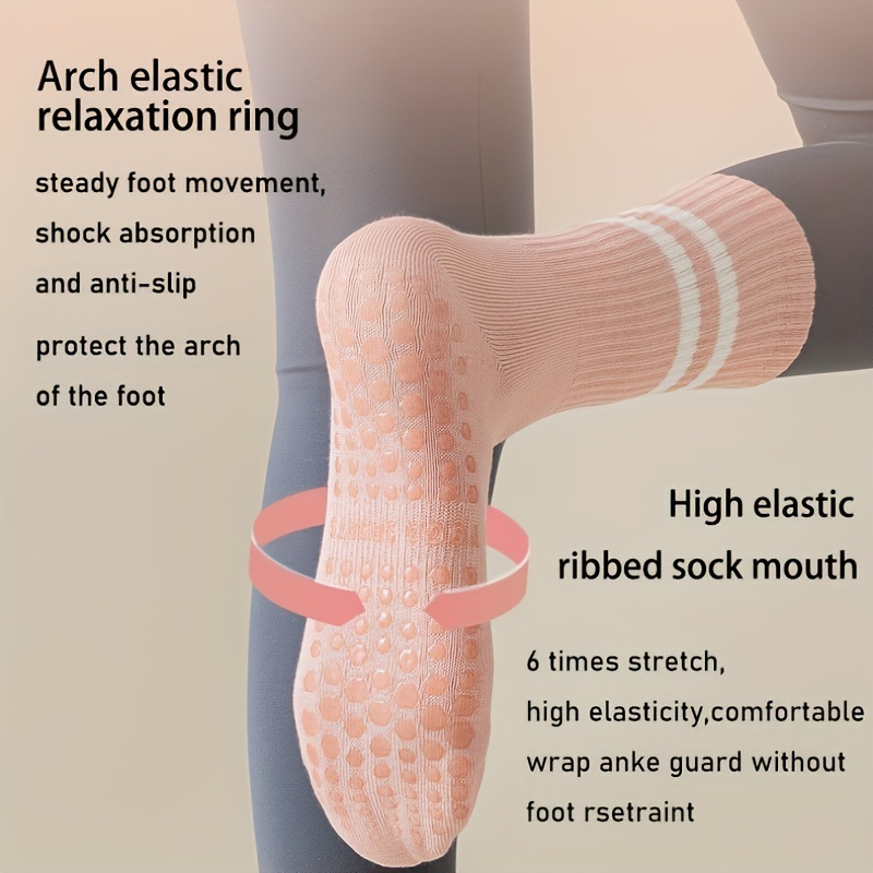 Women Yoga Socks with Grips, High Elasticity Anti-Slip Sock