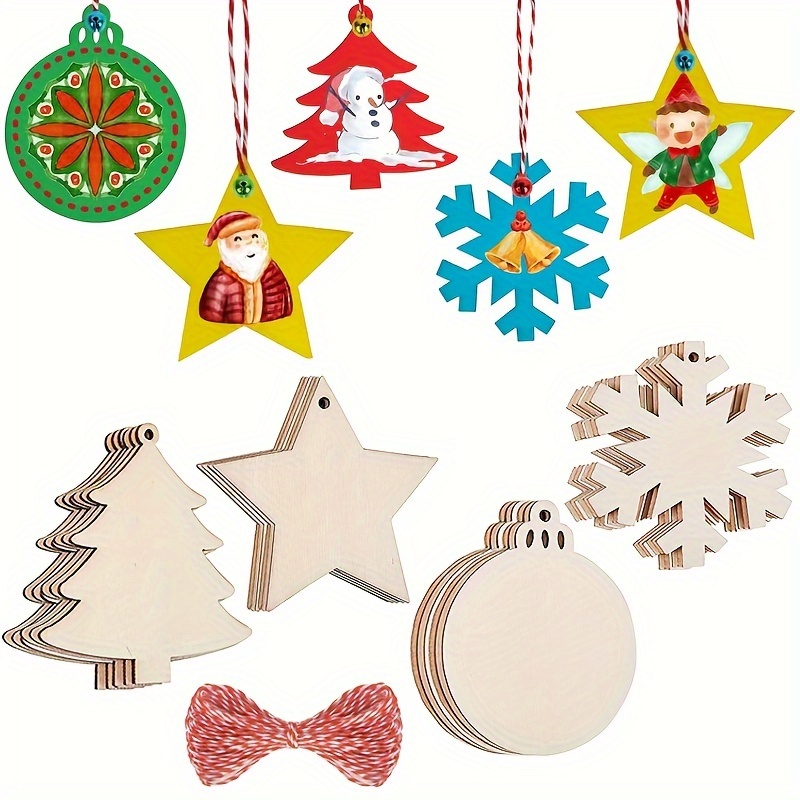 Round Wooden Ornaments With Hole Predrilled Wood Wood - Temu
