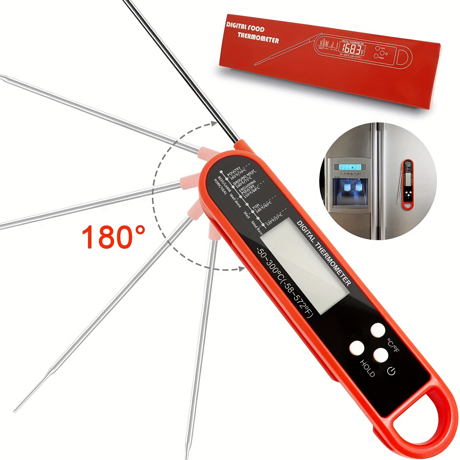 Meat Thermometers, Digital Meat Thermometer, Fast & Precise Food