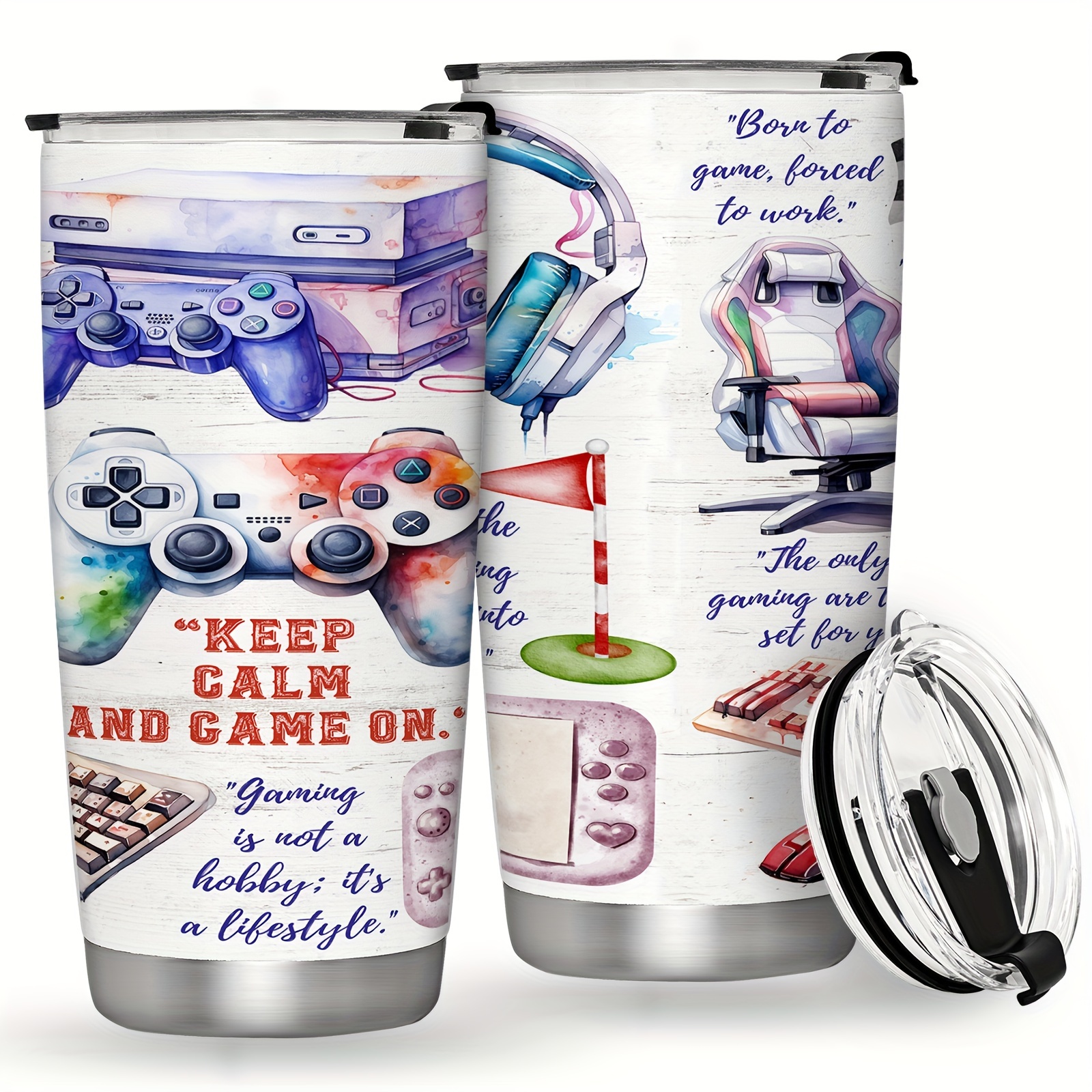 Onebttl Gamer Gifts for Men, Gaming Mugs, Boys, Teen, 20oz Stainless Steel  Tumbler, Gifts For Christ…See more Onebttl Gamer Gifts for Men, Gaming