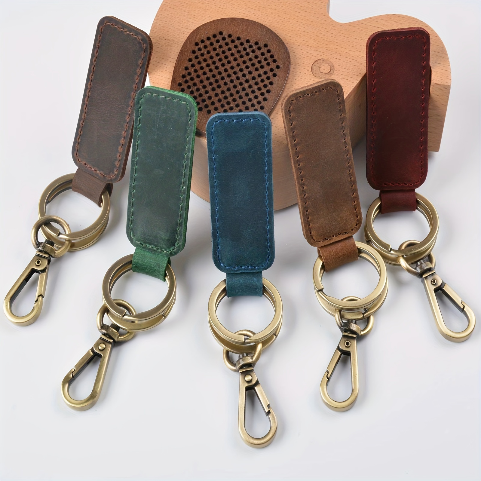Leather Valet Keychain Leather Key Chain With Belt Loop Clip For Keys - Temu