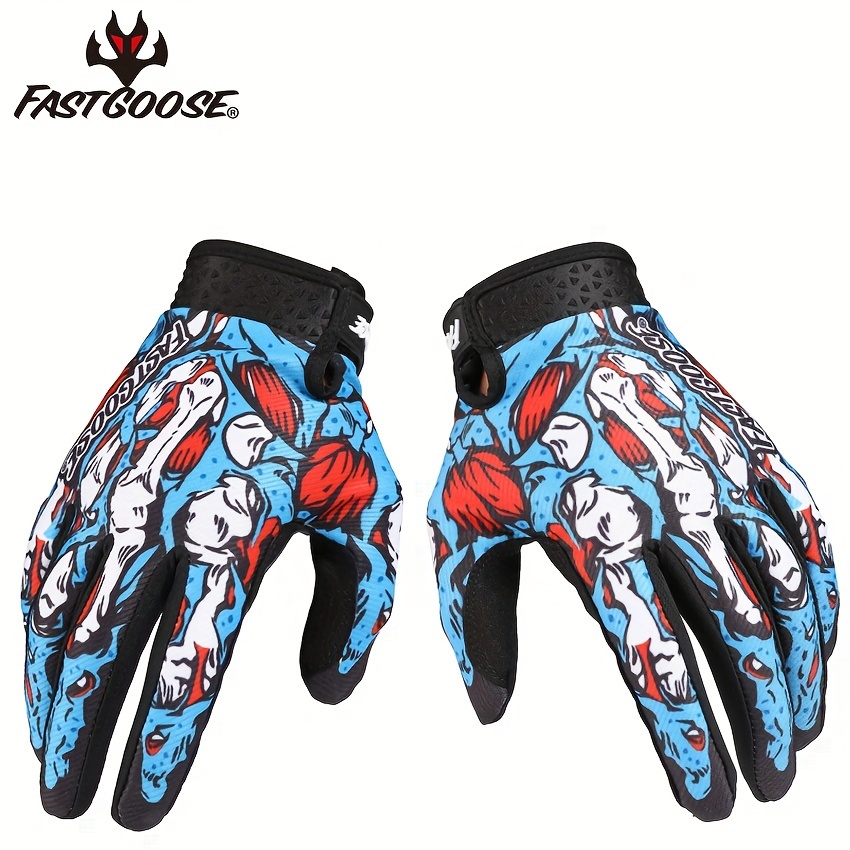 TEMU Fastgoose Touch Screen Men's And Women's Long Finger Full Finger Gloves, Bicycle Racing Kart Mountain Bike Road Bike Outdoor Cycling Thin Wear Resistant Sweat Breathable Road Gloves.