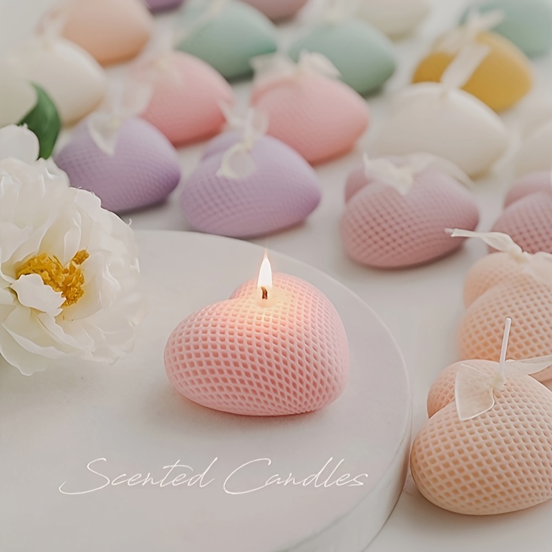 6pcs Valentine Candles Rose Tealight Candles,Valentine's Day Rose Tea Wax,  Handmade Exquisite Rose Candles, Valentine's Day Party Wedding Home Dating