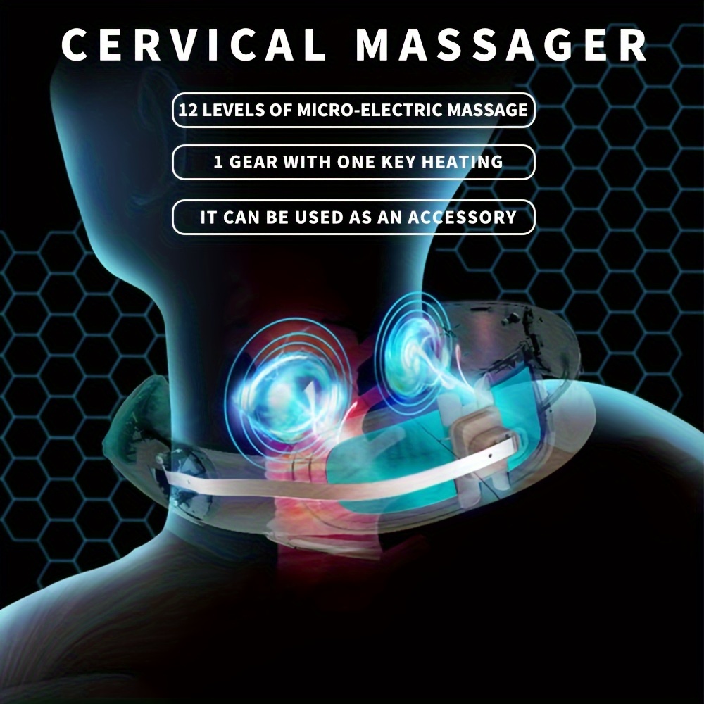 Cervical Neck Massage Machine (blue Gradient Color), Neck Massager