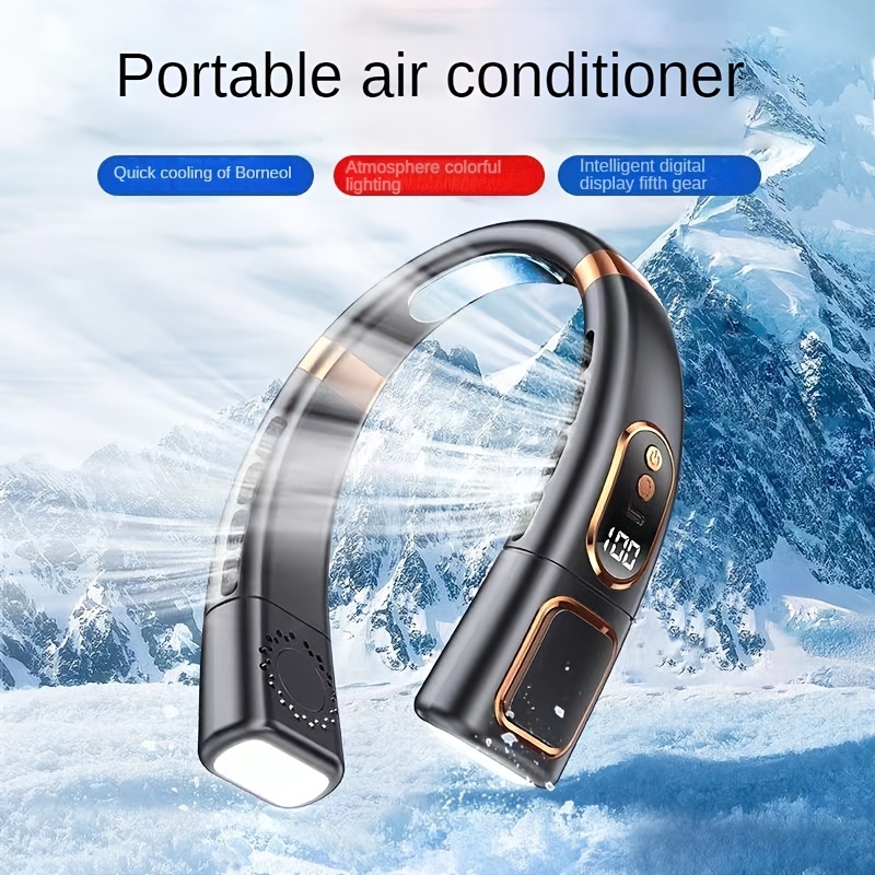 Ventilateur de cou Portable USB mains libres, Mini personne paresseuse,  Rotation à 360 degrés, refroidisseur, Portable, ventilateurs suspendus  pliables - AliExpress