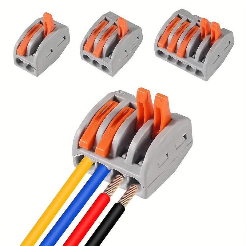 20/50 Uds Tipo De Enchufe Directo Cable Eléctrico Conector - Temu