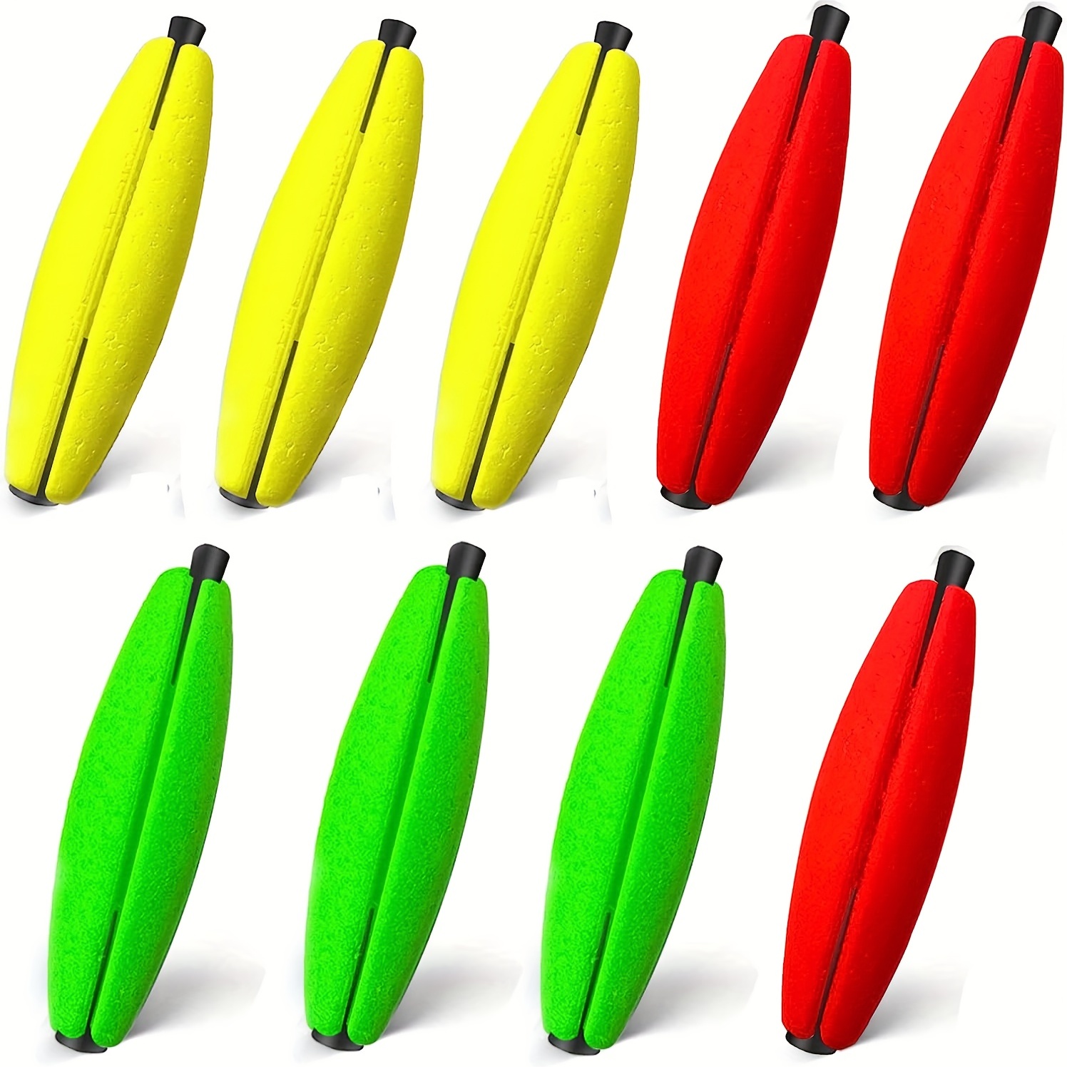 Solid Color Peg Slotted Fishing Floats Corks Foam - Temu
