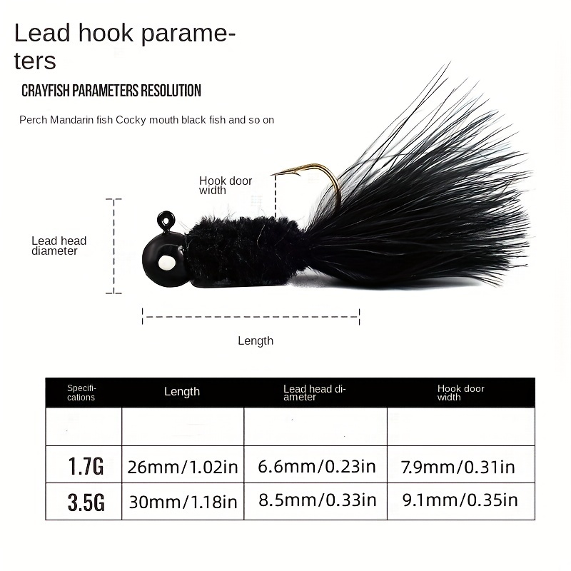 Lead Head Bait Hook Feather Artificial Bionic Insect - Temu