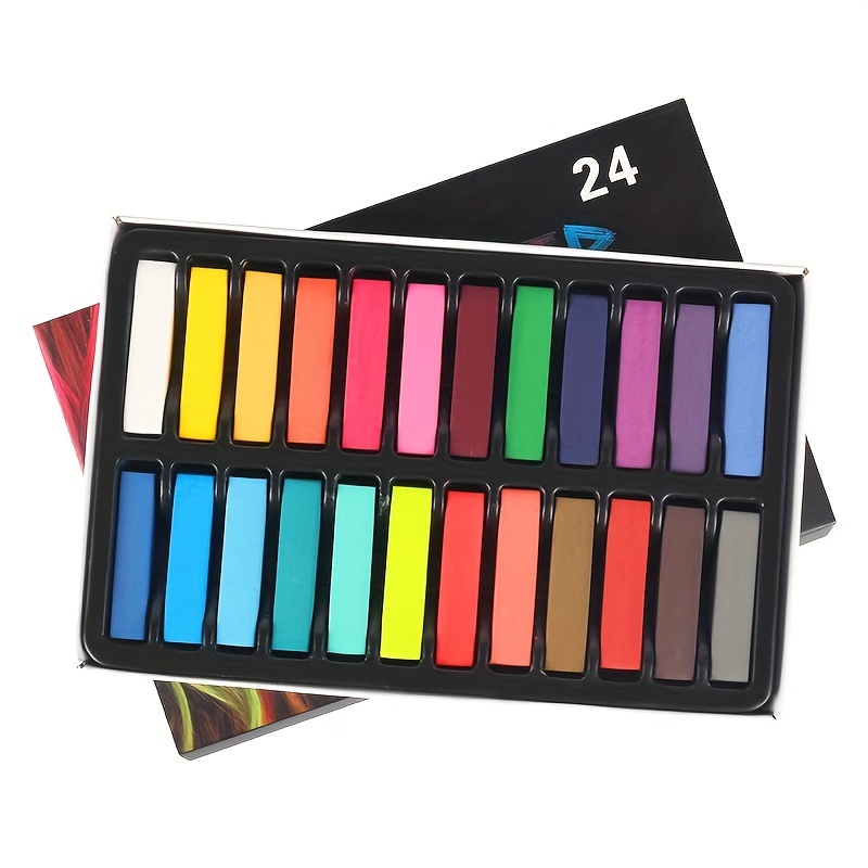 24pcs Hair Coloring Chalk Set Disposable Hair Coloring Pen Temporary Soft Crayon