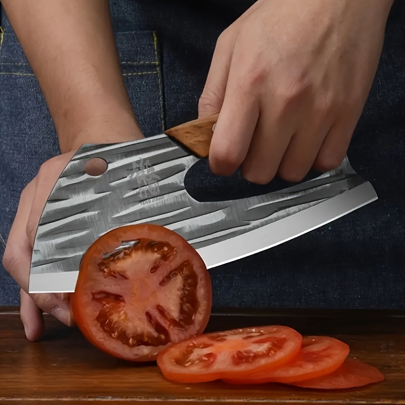 Forged kitchen knife household stainless steel meat cleaver small and  lightweight women's slicing knife chef's knife