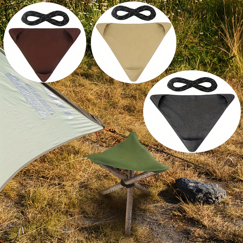 Outdoor Camping Triangle Canvas Stool Cushion Foldable - Temu