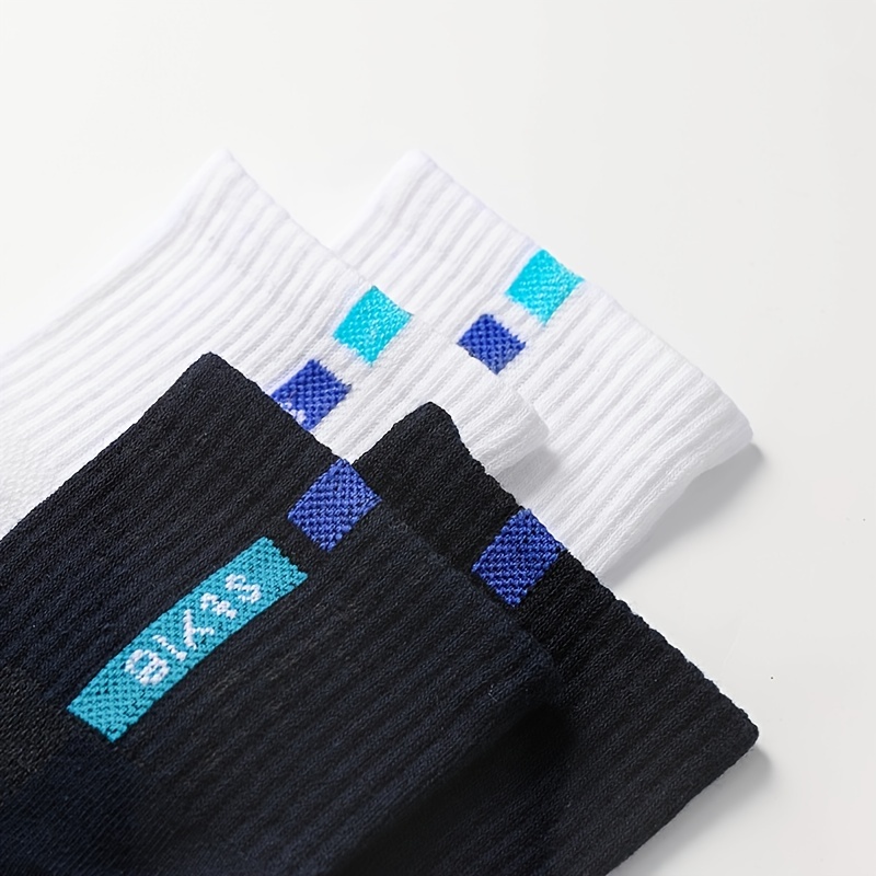 5 Pairs Men's Breathable Cotton Ankle Socks for Sports