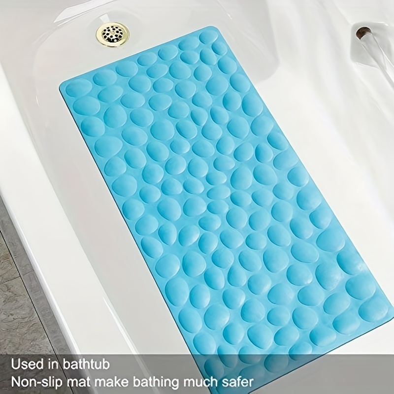 Non Slip Bathtub Mat Soft Rubber Bathroom Bathmat with Strong Suction Cups