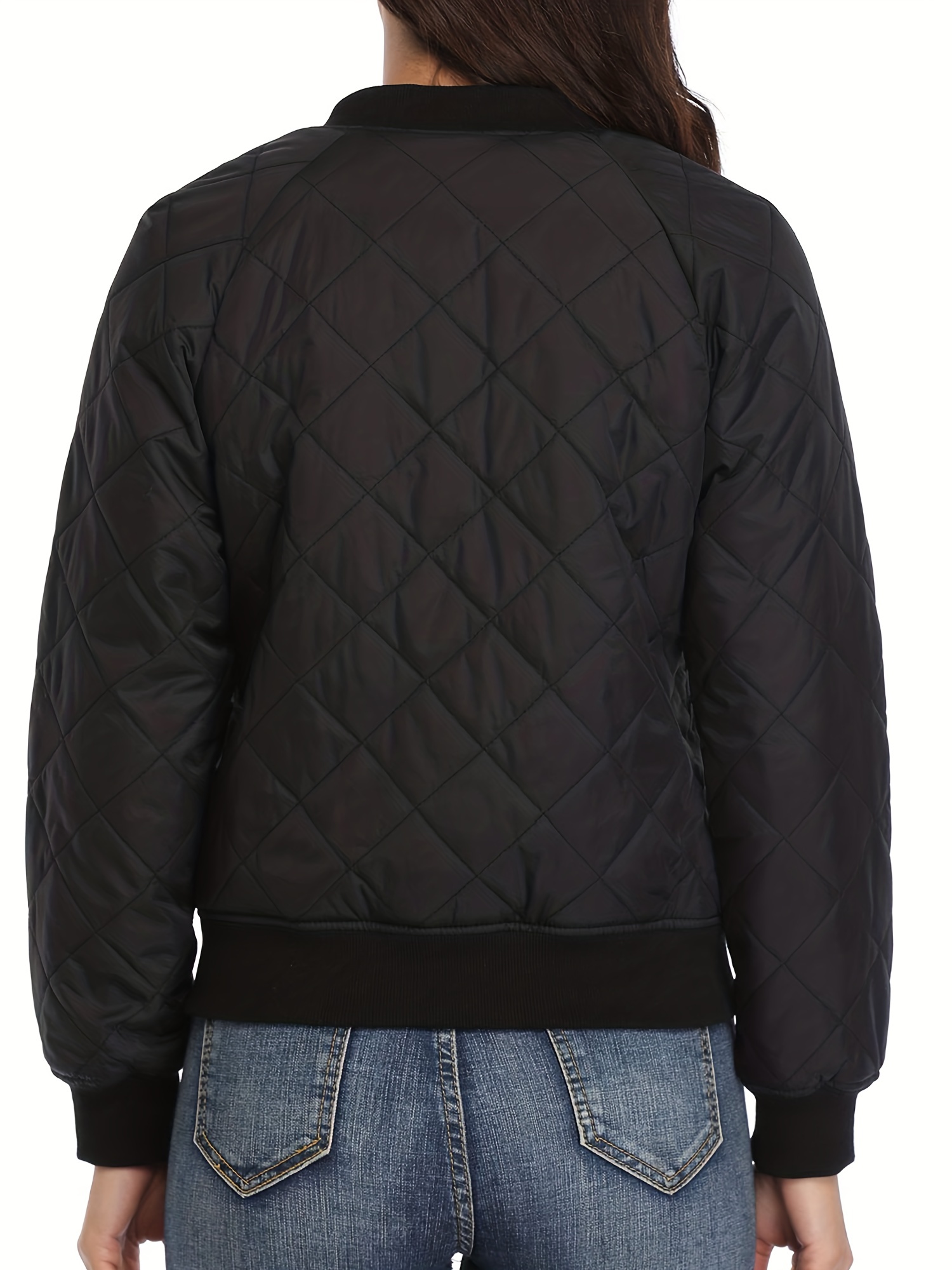 Chaqueta Bomber Argyle Ropa Abrigo Informal Manga Larga - Temu