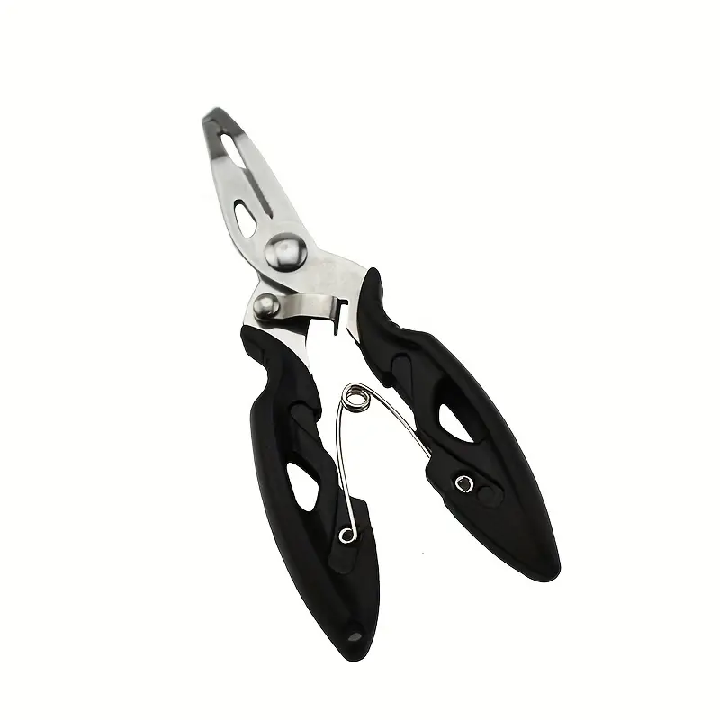 1pc Multifunctional Fishing Plier, Stainless Steel Long Nose Hook Remover  With Sheath And Lanyard, For Tool & Line Cutters, Fishing Accessories