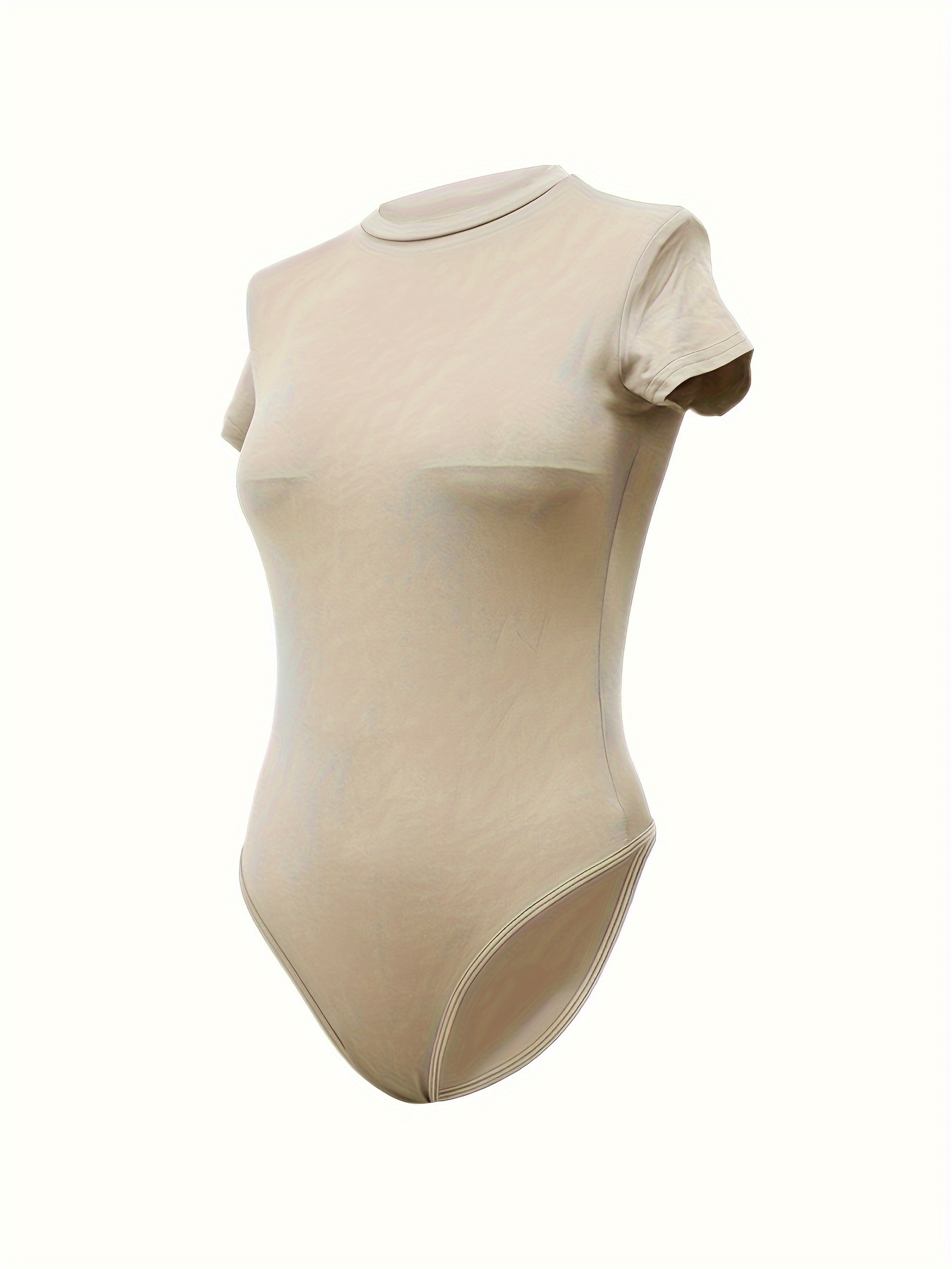 Women's Nude Short Sleeve Bodysuit