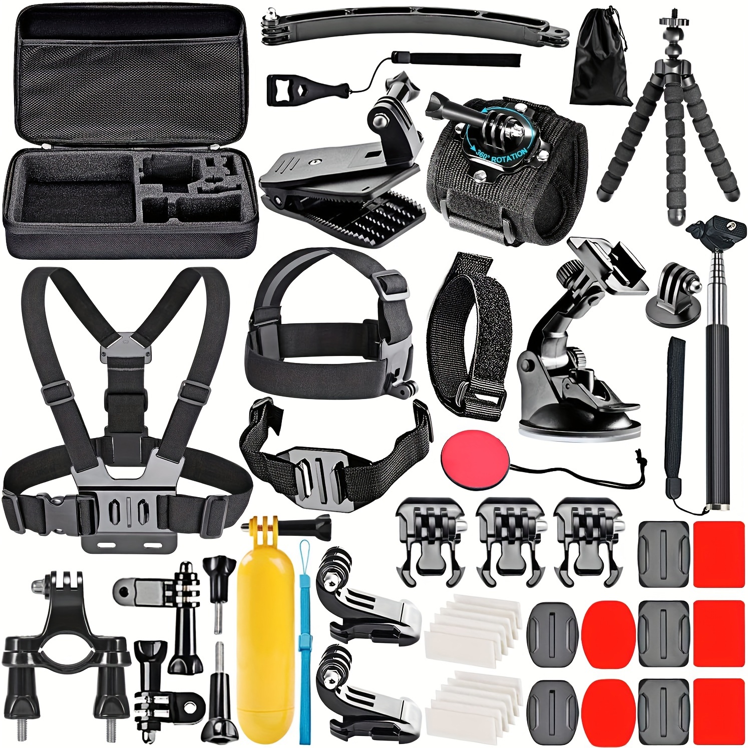 MMOBIEL Kit de accesorios para cámara de acción 50 en 1 compatible con  GoPro Hero 11 10 9 8 7 6 5 4, GoPro Max, Fusion, DJI Osmo Action, AKASO,  Insta