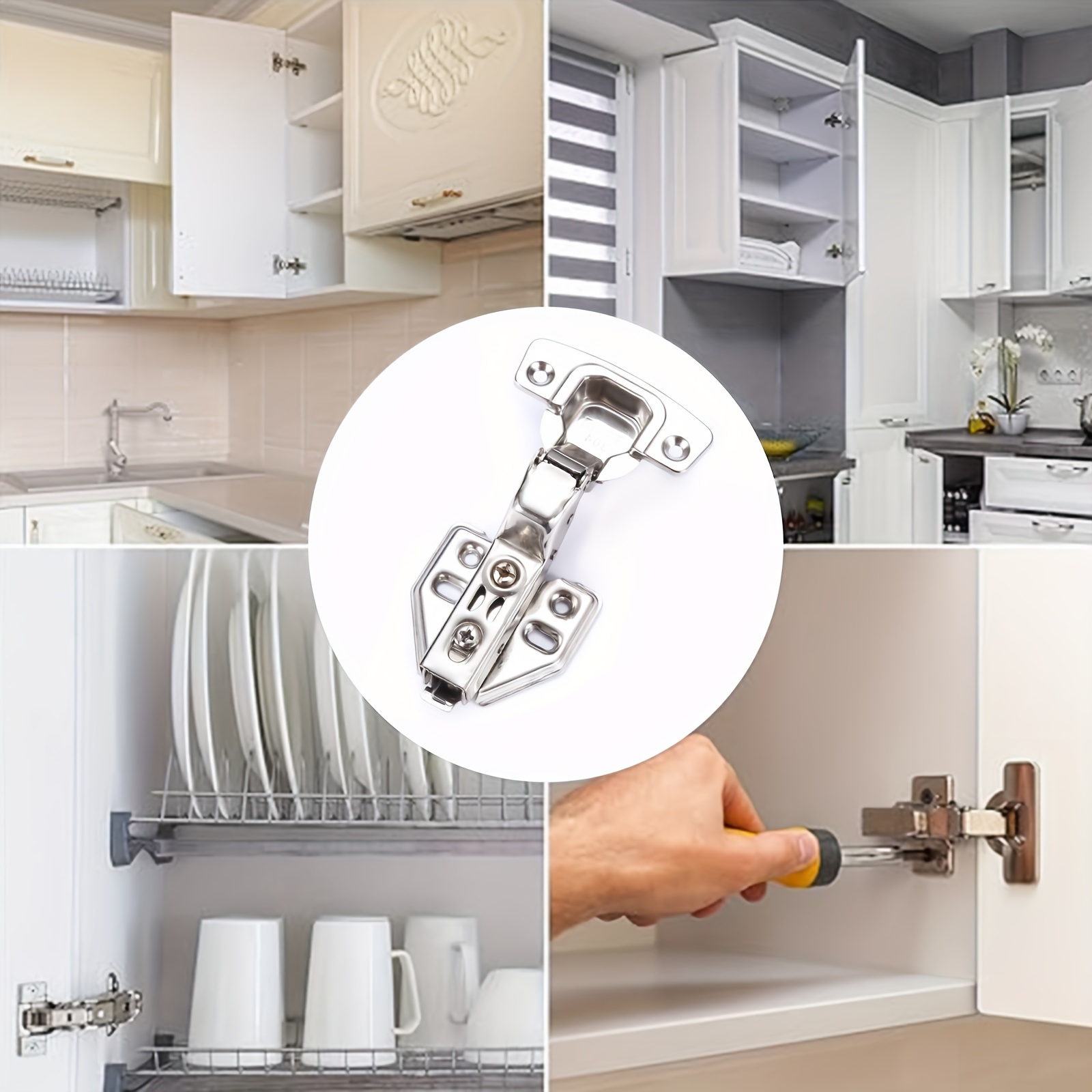 Recessed kitchen deals cabinet door hinges