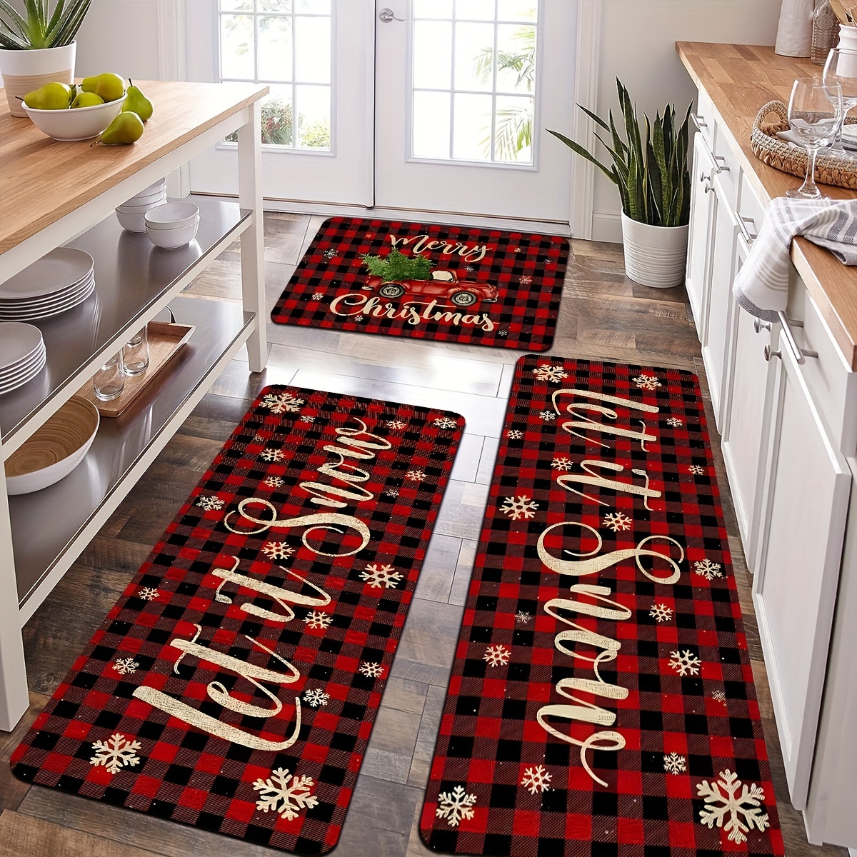 Christmas Kitchen Mat, Cushioned Anti-fatigue Kitchen Rug, Waterproof  Non-slip Kitchen Mats And Rugs, Heavy Duty Ergonomic Comfort Foam Rug For  Kitchen, Floor Home, Bath,office, Sink, Laundry - Temu