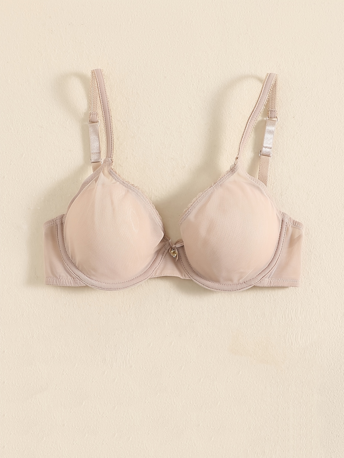 Transparent Mesh Thin Unlined Bra Breathable Sheer No Pad - Temu Philippines