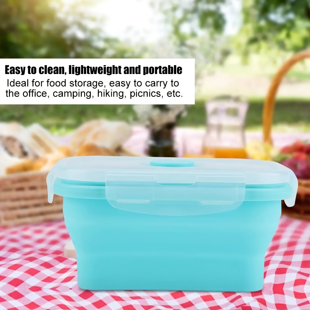 DeLONGHI vech collapsible food storage containers with bpa free airtight  plastic lids,silicone meal prep container for kitchen or kids