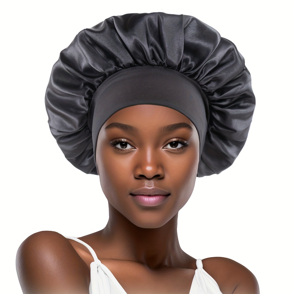 Solid Color Hair Bonnet, Waterproof Large Satin Bonnets For Sleeping, Hair  Bonnets For Women Braids Curly Hair Straight Hair, Hair With Elastic Wide  Band - Temu Australia