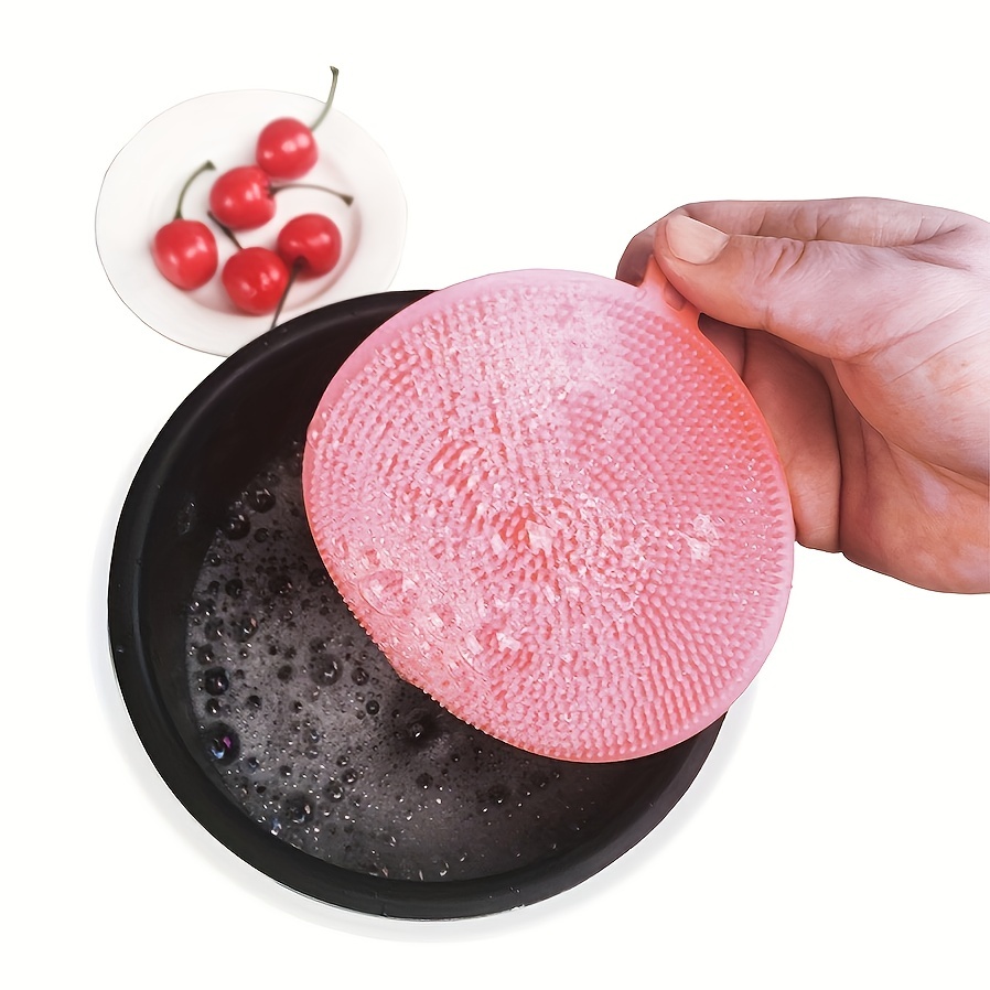 Brosse de nettoyage de cuisine en Silicone, brosse à vaisselle, fruits et  légumes, tampons à récurer