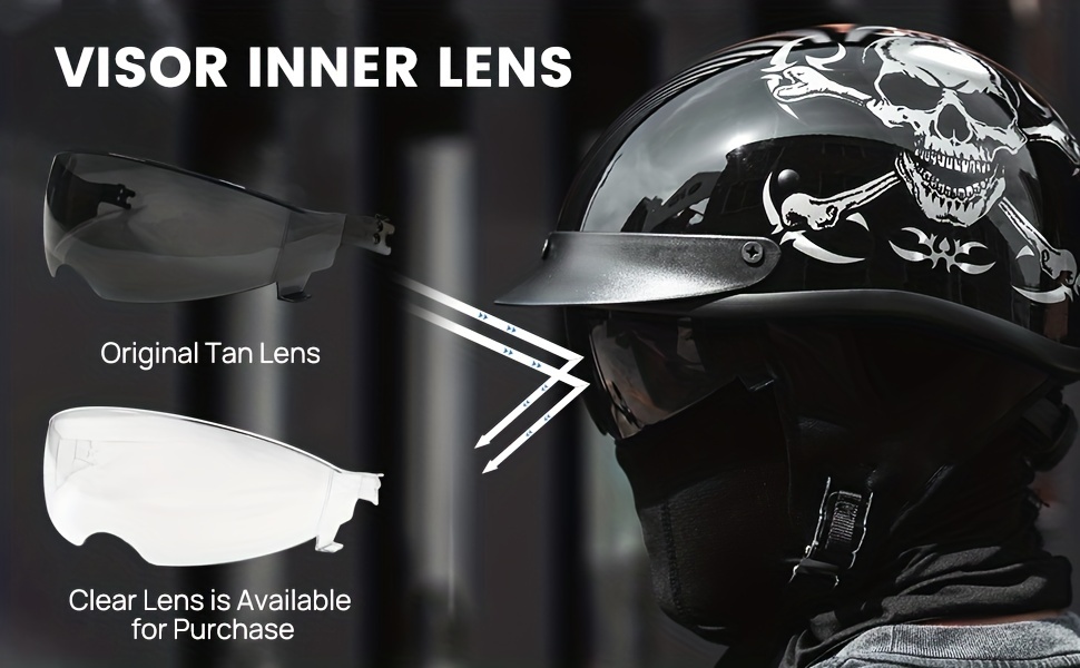 ILM Half Helmet Open Face Motorcycle Helmet Model 210V