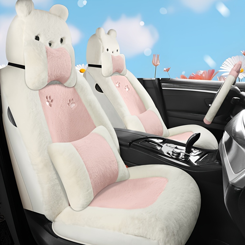 Suitable For Car Suv Five Seats Car Cushion Winter Plush - Temu