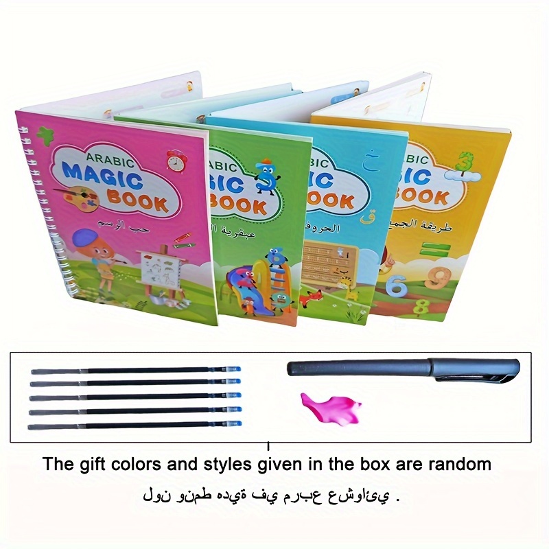 Reusable Magic Copy Books Writing Groove Arabic Alphabet - Temu