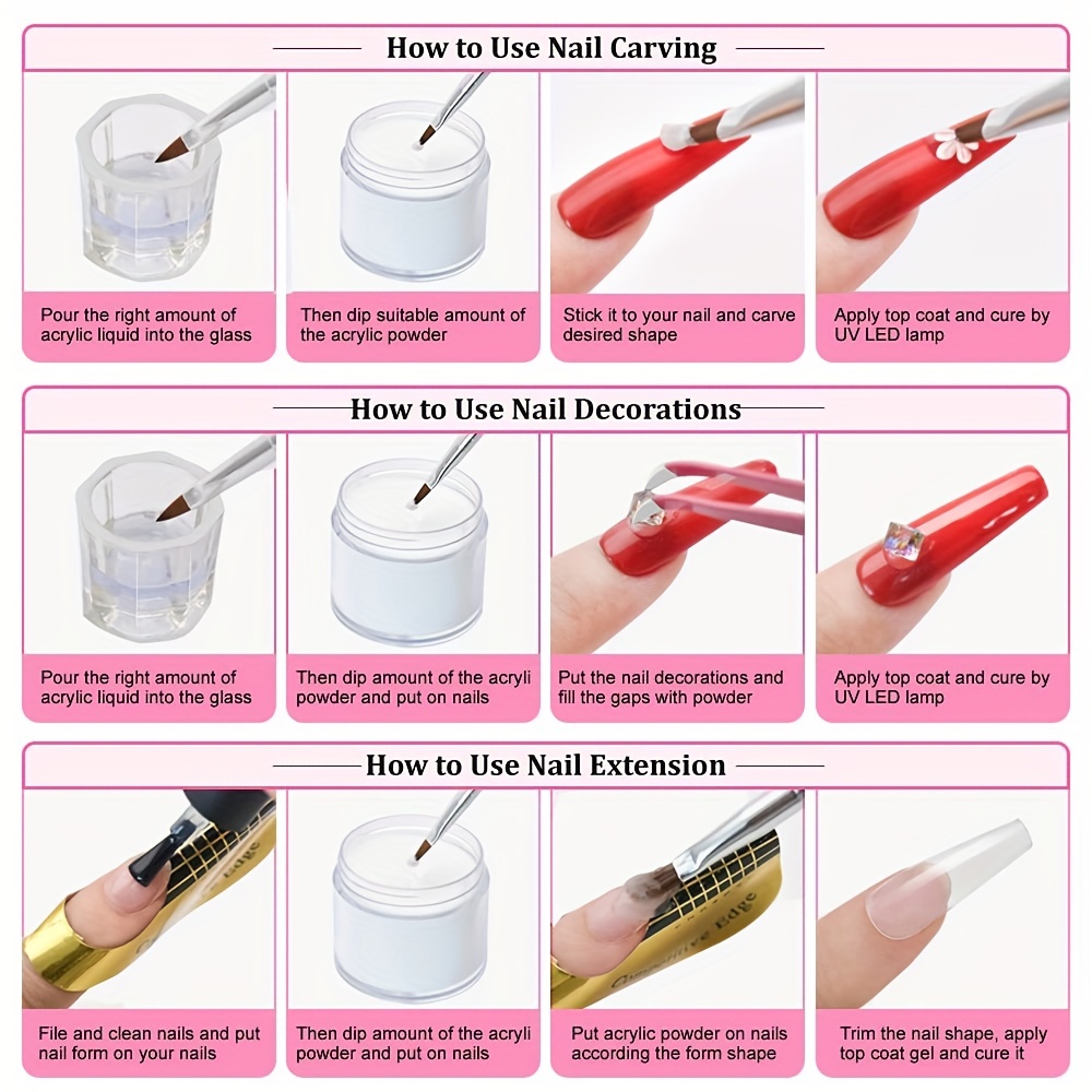 Acrylic Nail Powder - Temu