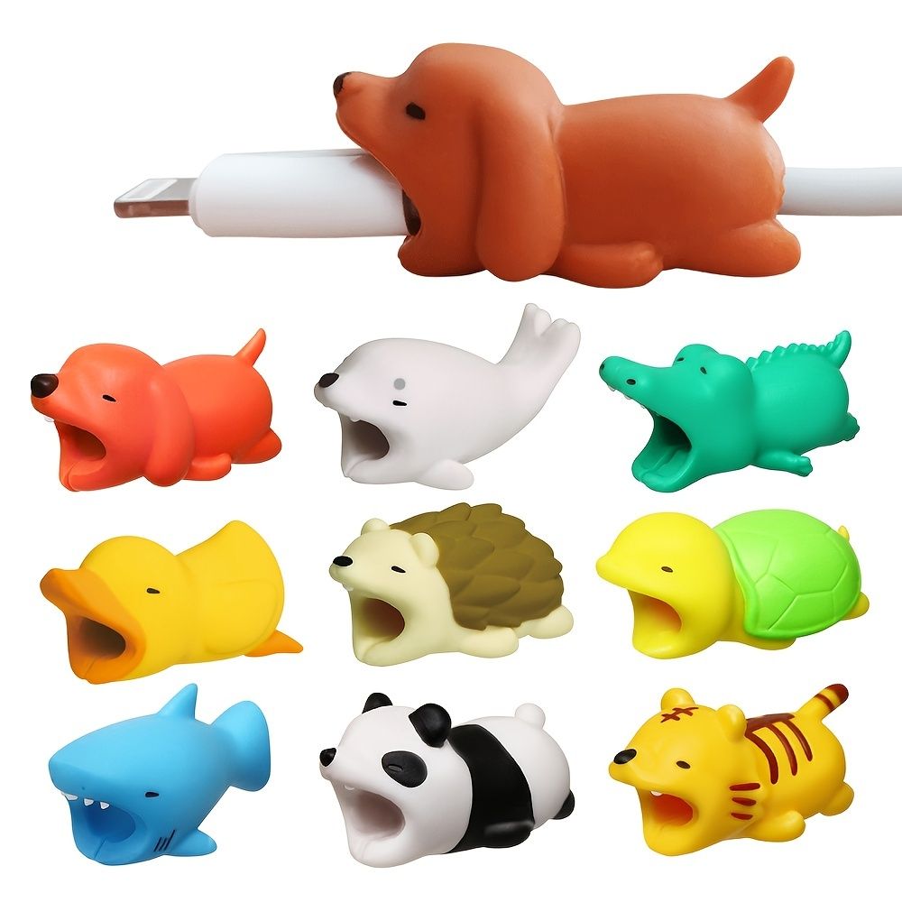 1 Pack Cute Bite Cartoon Animal Cable Protector Cord Wire Protection Mini  Cover Charging Cable Winder High Quality Protector New | High-quality &  Affordable | Temu
