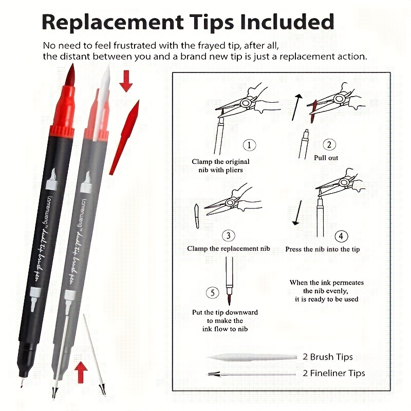 Double ended Markers Brush Tip Painting Tools Set - Temu