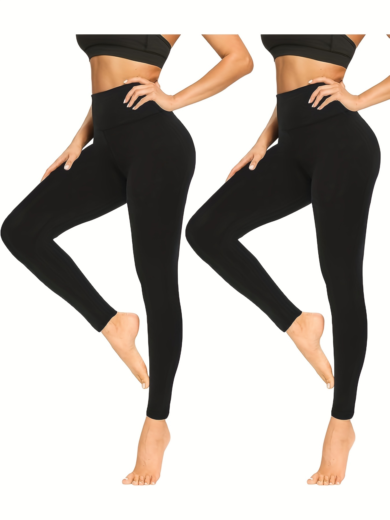 High Waist Solid Color Seamless Yoga Leggings Slim Fit - Temu