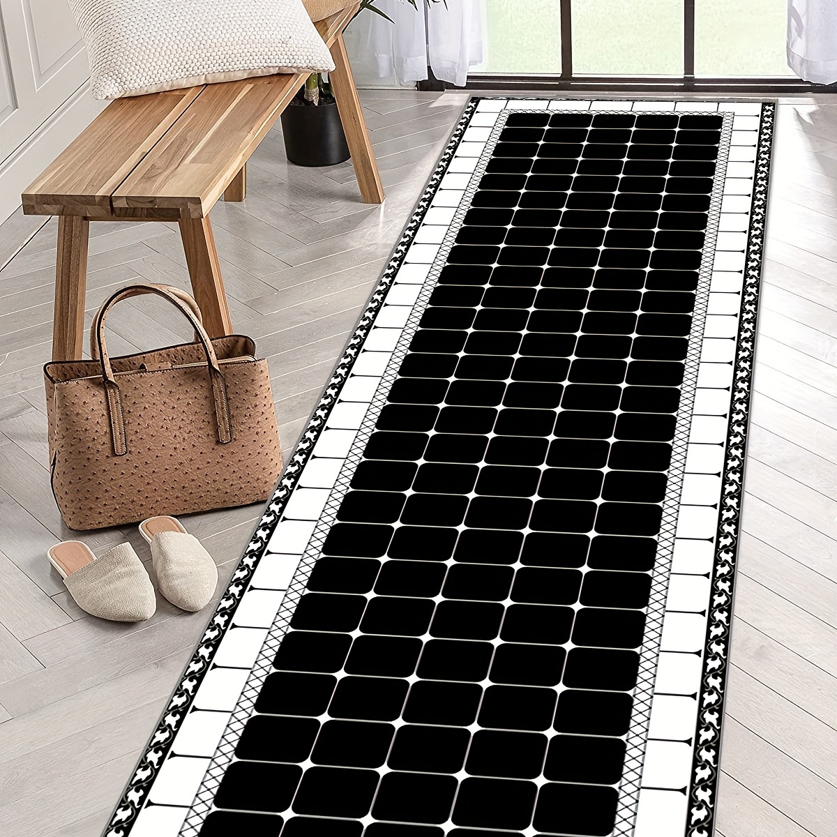 Buffalo Checkered Runner Rug Extra Long Indoor Outdoor - Temu