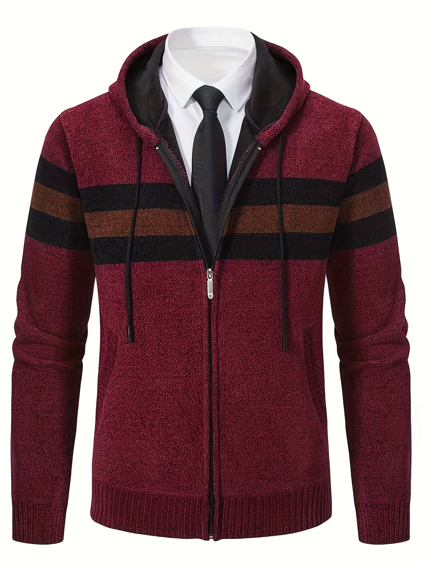 Fashion Men's Autumn Winter Casaul Zipper Jacket Knit Cardigan