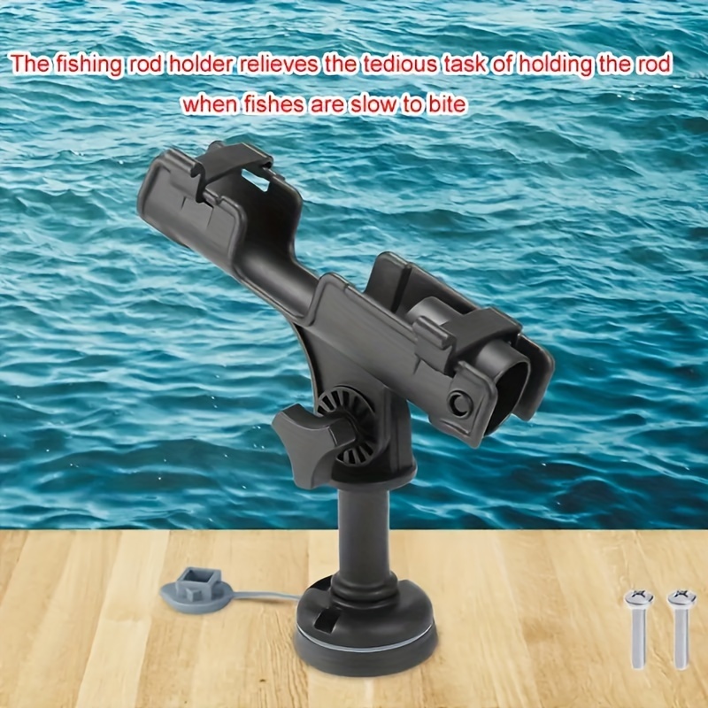 1pc 360° Adjustable Plastic Fishing Rod Rack, Fishing Pole Holder For Kayak  Boat, Fishing Gear