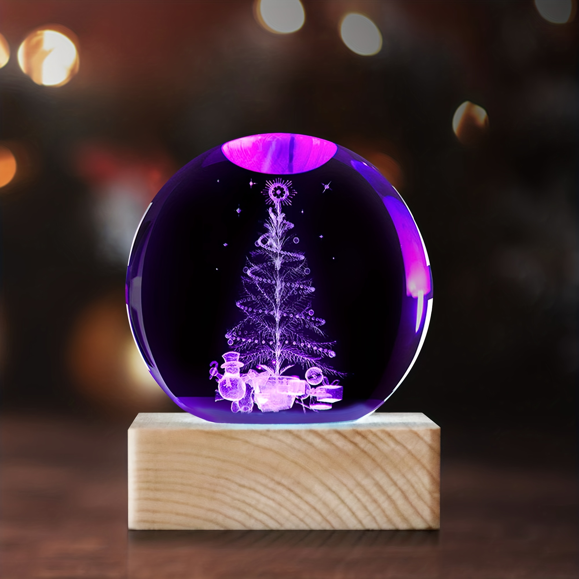 1 pza Luz Nocturna Fibra Óptica Led Color Decoración Navidad - Temu