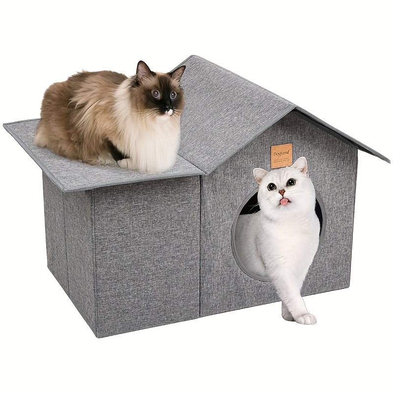 Casa Gatos Impermeable Aire Libre Nido Gatos Jaula Gatos - Temu