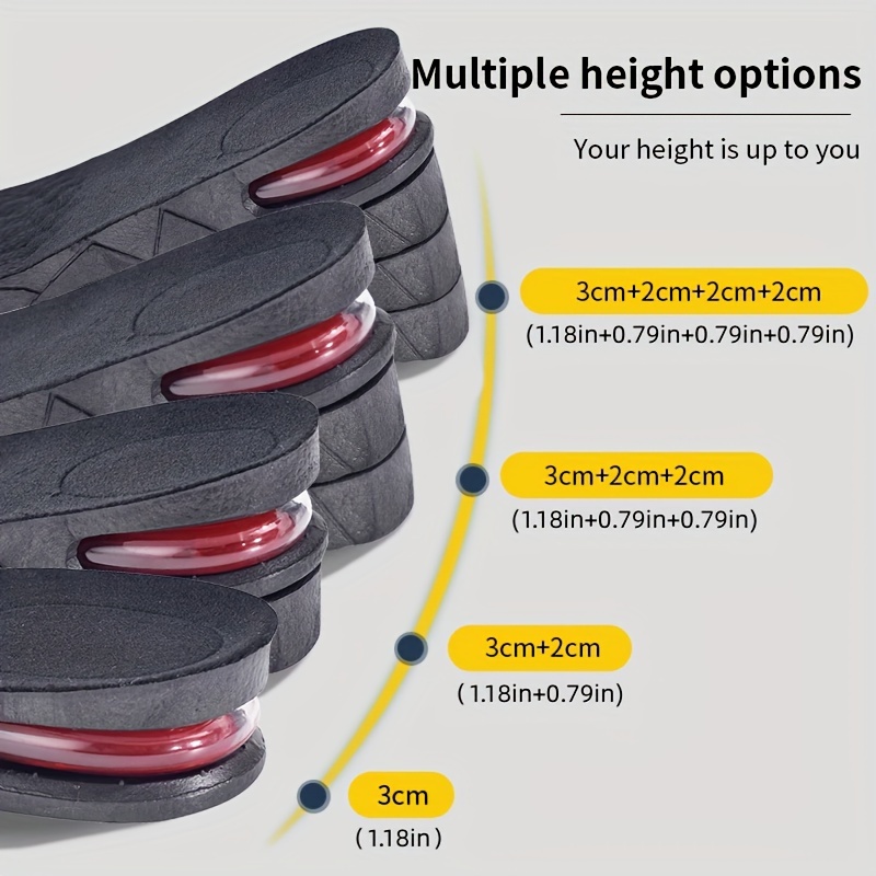 Invisible Height Increase Insoles Shoe Inserts Heel Lifts Taller