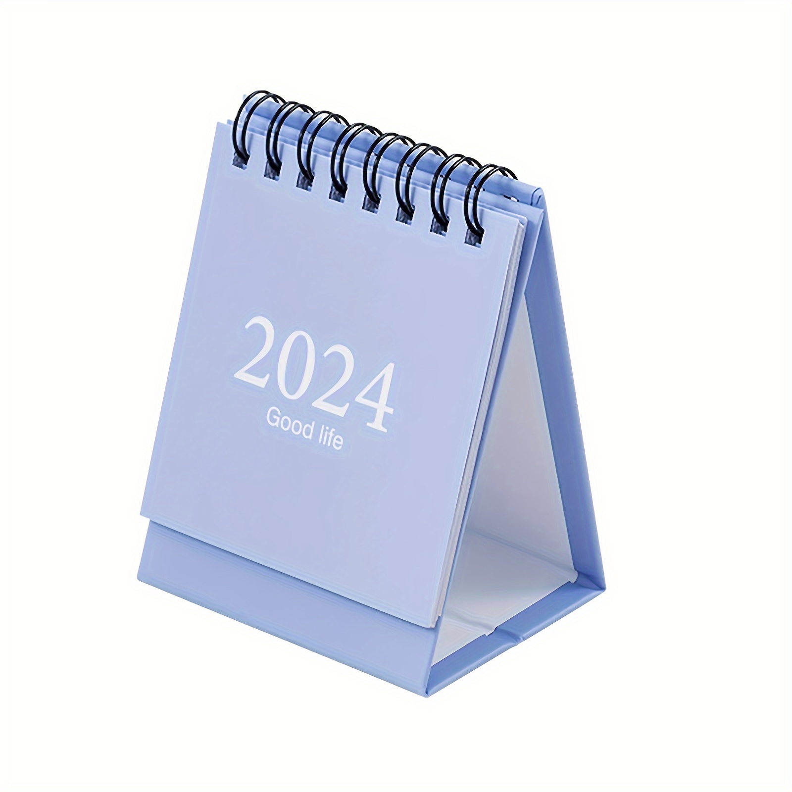 Mini calendrier de bureau 2024, références mensuelles de 07/2023 à 12/2024,  planificateur de calendrier de bureau debout pour bureau d'école
