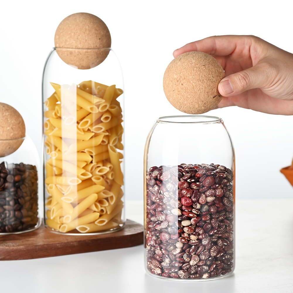 Acacia Wood Lid Clear Storage Glass Jar Candy Jars With Lids - Temu