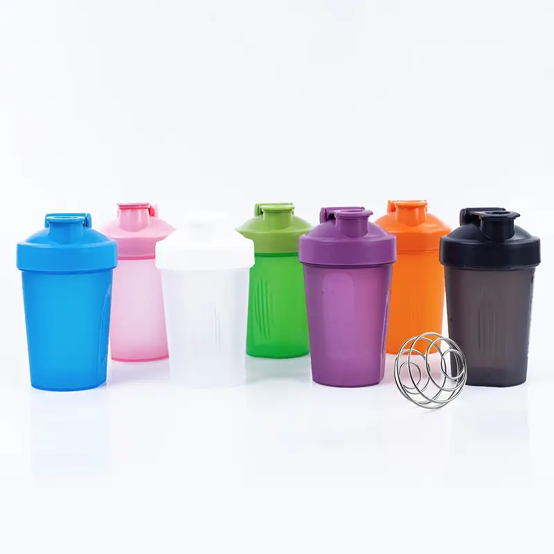 400ml Sports Shaker Bottle Plastic Whey Protein Powder Mixer - Temu