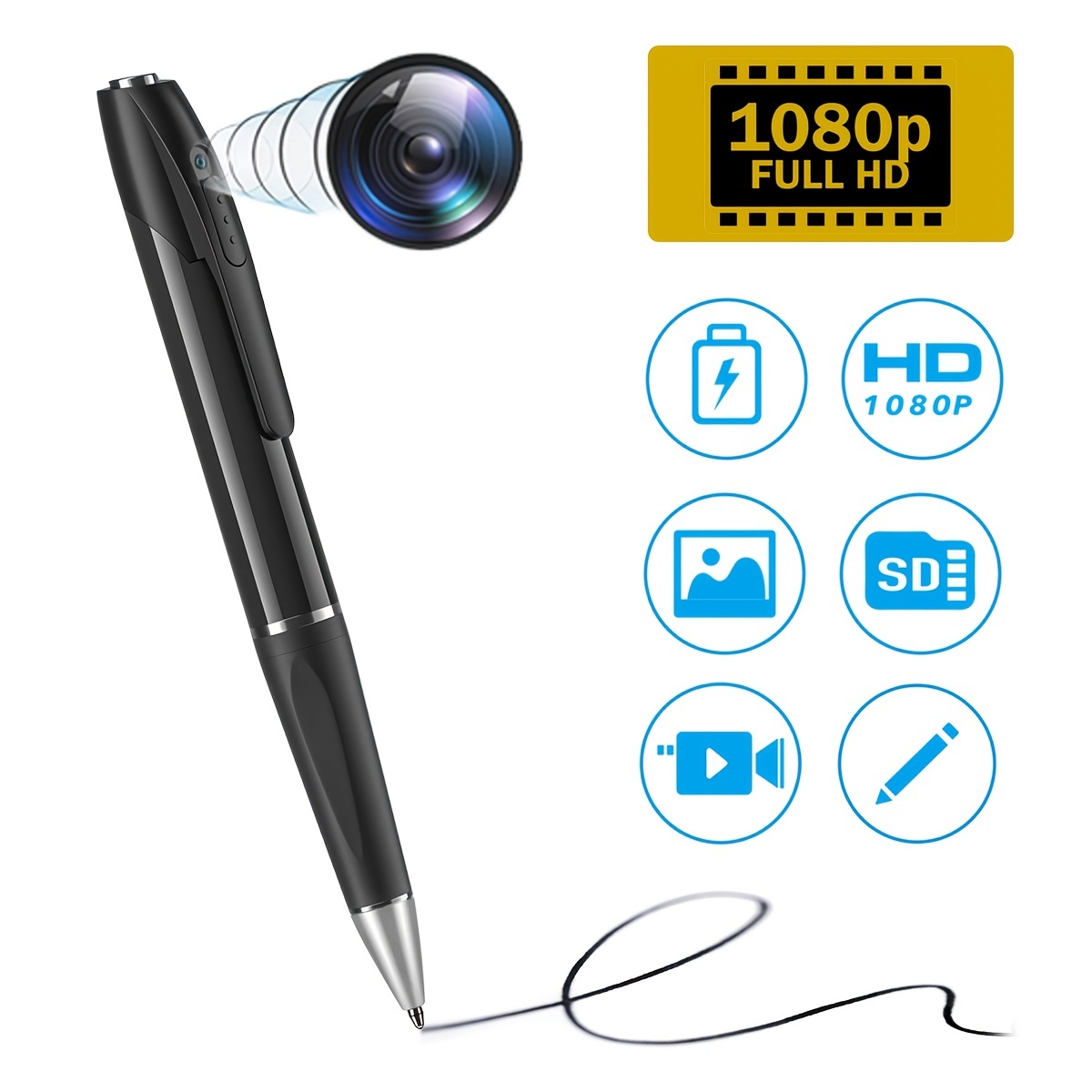 1080p Hd Mini Camera With Rotary Lens Portable Camera With - Temu Czech  Republic